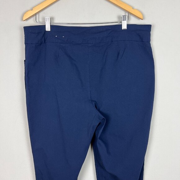 Chicos 3 Fabulously Slimming Pants Womens XL 16/18 Navy Blue Pull On Stretch - Picture 4 of 11